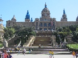 Splendido edificio del Museo Nazionale d'Arte di Catalogna