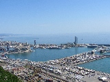 Vista sul porto di Barcellona