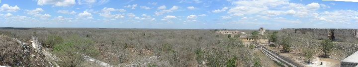 panoramica del sito archeologico di Uxmal. Messico