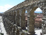 Vista dall'alto su acquedotto romano di Segovia