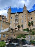 Vista dal basso del Palazzo Ducale di Urbino