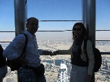 Noi due sulla terrazza panoramica di Burj Khalifa