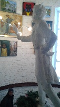 Una scultura di Puskin