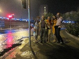 Pechino di notte, dopo la pioggia